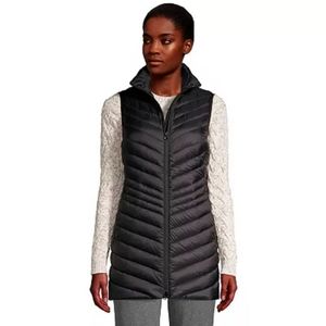 Women's Lands' End Ultralight Packable Down Black Vest